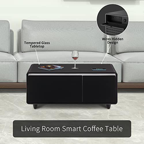 Smart Coffee Table with Built in Fridge