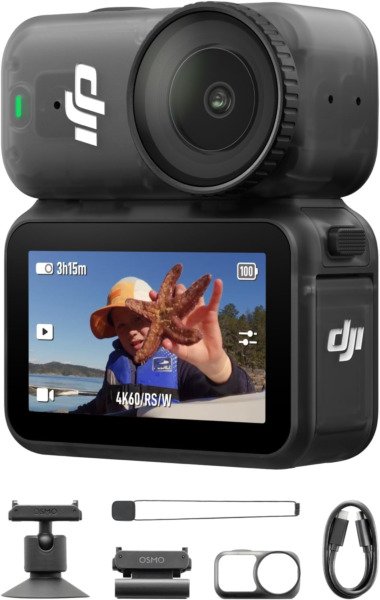 DJI Osmo Nano Standard Combo (128GB), 4K Wearable Camera, 1/1.3″ Sensor