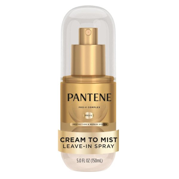 Pantene Deep Nourishing Cream to Mist Leave In Spray, Co-Created with Abbey Yung, Heat Protectant & Detangler Spray for Hair. 5 fl oz