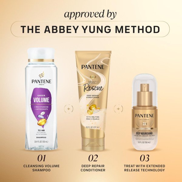 Pantene Deep Nourishing Cream to Mist Leave In Spray, Co-Created with Abbey Yung, Heat Protectant & Detangler Spray for Hair. 5 fl oz