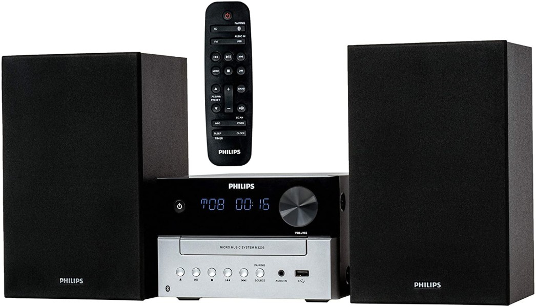 Philips TAM3205 37 Stereo System Bluetooth Audio In And CD Player Black