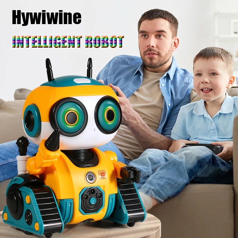 Smart Robot Interactive 2.4G Emo Remote Control Intelligent Induction Music Sensing Robotic Toys for Children Birthday Gifts