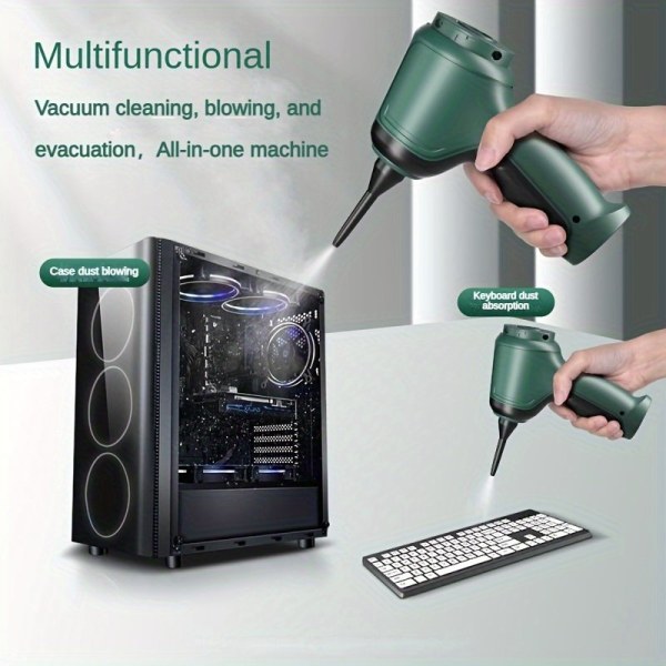 Three-in-one Cordless Vacuum Cleaner with High Power, Capable of Vacuuming, Extracting Air, and Blowing Air. Suitable for Both Car and Home Use, Featuring an Ultra-long Battery Life. Effectively Picks up Dust, Debris, and Pet Hair, While Ex