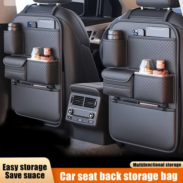 My order a new 2025 Faux Leather car organizer came today, it's really great,thx TEMU
