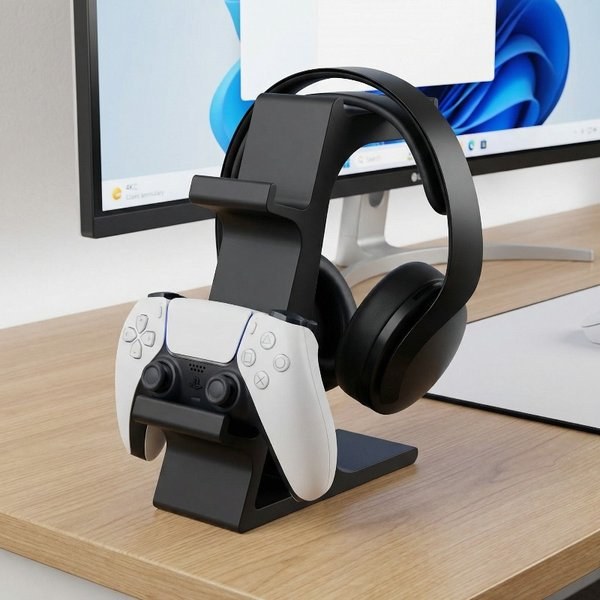 Shop one ps5 and controller stand with headphone storage rack desktop space suitable for game controller storage controller stand headphone stand and other gaming accessories at the lowest price at Temu. Check reviews and See of electronics
