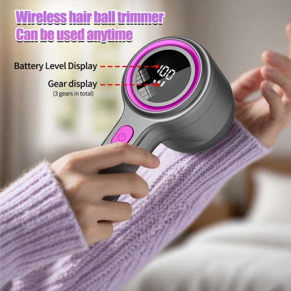 2026 New Portable Multi Function Usb C Fast Charging Three Electric Fabric Shaver Portable Lint Remover Fuzz Remover With 16000rpm Powerful Motor Led Display Suitable For 12 Months Of Use On