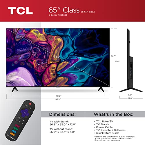 TCL 75" Class 5-Series 4K UHD QLED Dolby Vision & Atmos, VRR, AMD FreeSync, Smart Roku TV - 75S555 (2022 Model)
