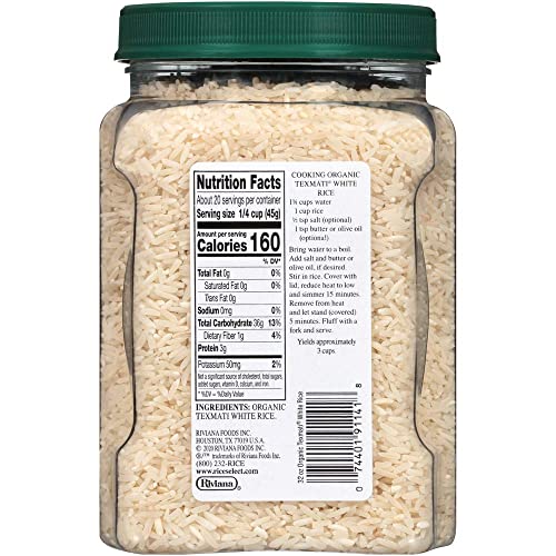 RiceSelect Organic Texmati White Rice, 32 Ounce (1 Count)