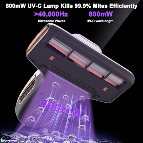 JIGOO T600 handheld mattress vacuum cleaner head with dual-cup design and metal brush roller
