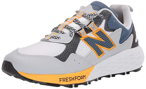 New Balance Men's Fresh Foam Crag Trail V2 Running Shoe, White/Light Aluminum, 11