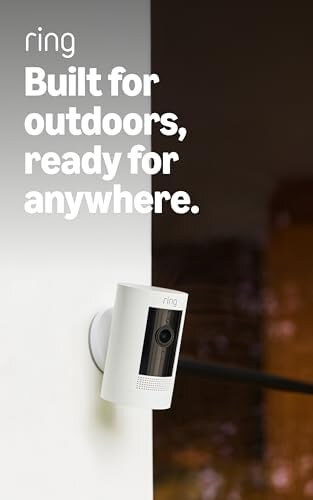 Ring Outdoor Cam Stick Up Cam Weather-Resistant Security Camera White
