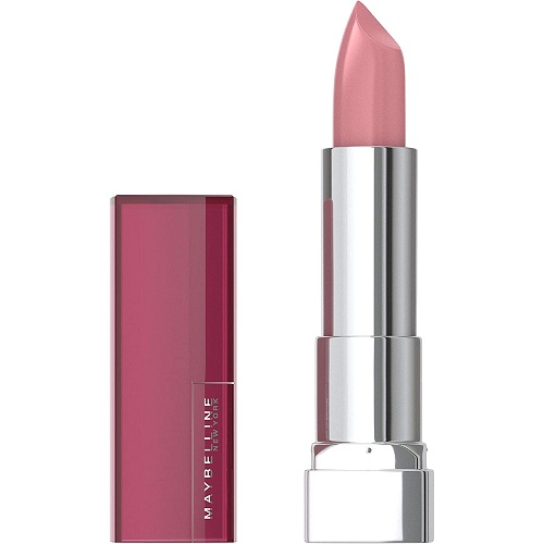 Maybelline Color Sensational Lipstick, Lip Makeup, Cream Finish, Hydrating Lipstick, Born With It, Nude Pink 0.15 oz