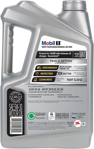 Mobil 1 Advanced Full Synthetic Motor Oil 5W-30, 5 Quart.