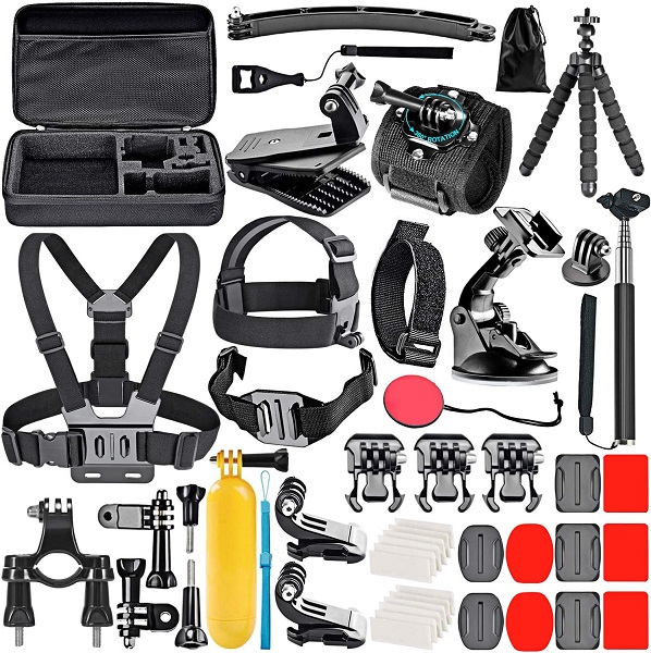 Neewer 50 in 1 Action Camera Accessory Kit Compatible with GoPro Hero10/9/8/7/6/5/4, GoPro Max, GoPro Fusion, Insta360, DJI Osmo Action/Action 2, AKASO, and more