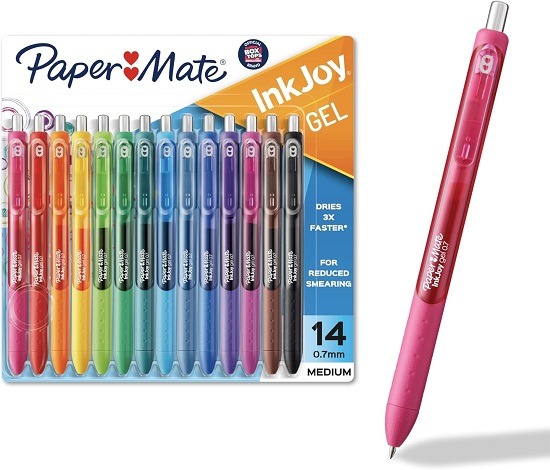 Paper Mate Gel Pens | InkJoy Pens, Medium Point, Assorted, 14 Count