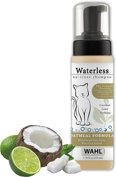 WAHL Cat Waterless Shampoo for Soothing Damaged Skin, Refreshing, Cleaning, and Removing Odors Between Baths - 7.1 Oz