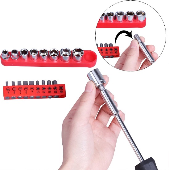 Tool Set General Household Hand Tool Kit with Plastic Toolbox Storage Case Socket and Socket Wrench Sets - CARTMAN 148Piece