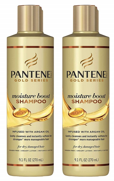 Pantene Gold Series Shampoo Moisture Boost 9.1 Ounce (270ml) (2 Pack)