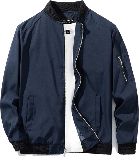 Men's Slim Fit Lightweight Sportswear Jacket Casual Bomber Jacket