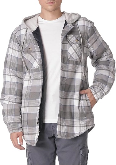 Wrangler Authentics Men's Flannel Shirt Jacket in Dark Olive