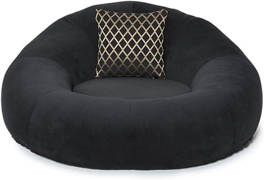 Seatcraft Cuddle Fabric Home Theater Seat in Black - Plush comfort for movie nights.