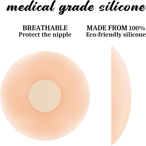 QUXIANG Pasties: Reusable Silicone Nipple Covers (4 Pairs) for Sheer & Backless Dresses