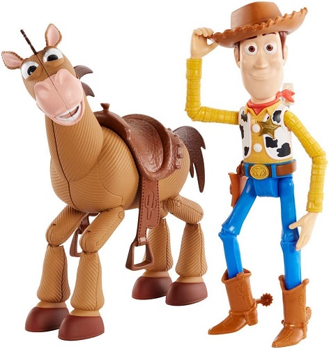Disney Pixar Toy Story 4 Woody and Bullseye 2-Character Pack, Movie-inspired Relative-Scale for Storytelling Play [Amazon Exclusive]