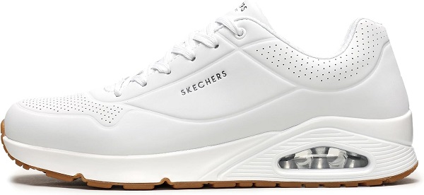 Skechers Men's Uno-Stand On Air Sneaker, White, 10