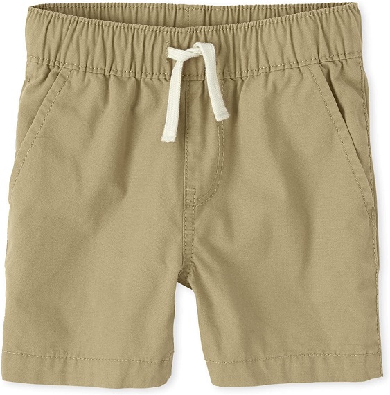 The Children's Place baby boys and Toddler Pull on Jogger Shorts, Flax Single, 3T US