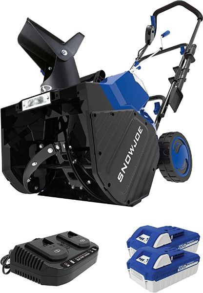 Snow Joe 24V-X2-SB18 18-Inch, 48-Volt iON+ Cordless Snow Blower Kit (w/ 2 x 4.0-Ah Batteries + Charger)