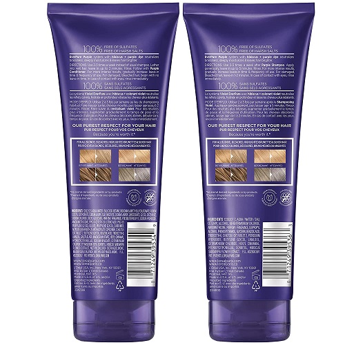 L'Oreal Paris EverPure Brass Toning Purple Sulfate Free Shampoo and Conditioner, 6.8 fl Ounce , 2 Count (Pack of 1)