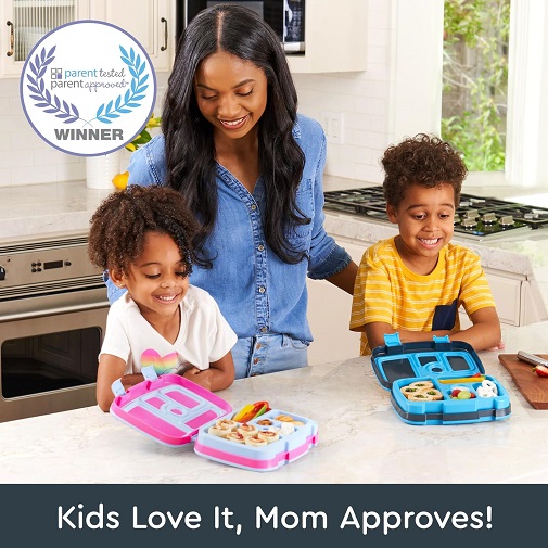 Kids Prints Leak-Proof Lunch Box with 5 compartments, perfect for packing healthy lunches for kids ages 3-7 By Bentgo 