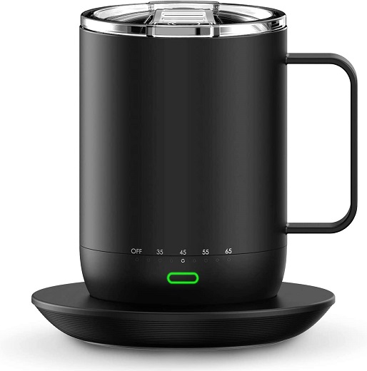 VSITOO S3 Pro Temperature Control Smart Mug with Lid, Coffee Mug Warmer with Mug for Desk Home Office, App Controlled Heated Coffee Cup, Self Heating Coffee Mug 14 oz, Electric Mug - Improved Design