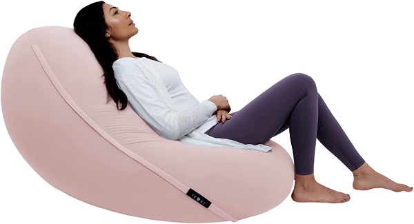 Moon Pod Adult Beanbag Chair, Pink - The Zero-Gravity Bean Bag for Stress, Anxiety, and All Day Deep Relaxation - Ultra Soft and Ergonomic Support for Back and Neck - for The Whole Family