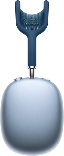 AirPods Max blue color headphones, full product shot showing the headband and ear cups against a white background