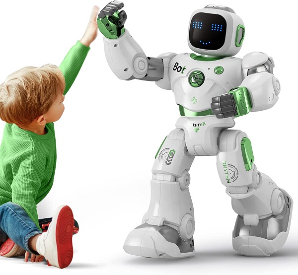 Ruko Large Smart Robot Toys for Kids, RC Robot Carle with Voice and app Control, Gifts for 4-9 Years Old Boys and Girls, Programmable and Interactive