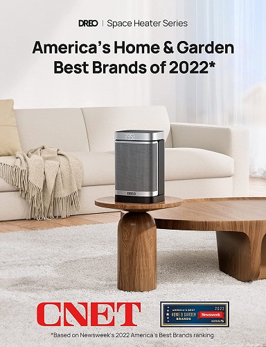 Space Heaters for Indoor Use, Atom One Portable Heater with 70°Oscillation, 1500W PTC Electric Heater with Thermostat, Fast Safety Heat, Remote, 1-12h Timer, Upgraded Small Heater for Office Home