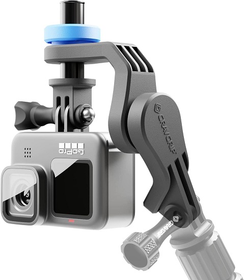 GRAVGRIP V2 Hydraulic Leveling Mount for Action Camera, GoPro, DJI, Insta360 - Pocket-Sized Leveler, Gimbal, JIB - No Batteries, No Charging, Waterproof, Ultra-Compact, Durable