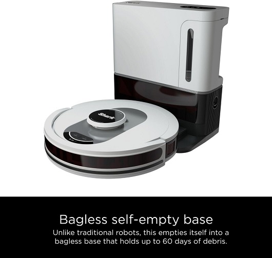 Shark AI Ultra Voice Control Robot Vacuum with Matrix Clean Navigation, Home Mapping, 60-Day Capacity, XL Self-Empty Base for Homes with Pets, Carpet & Hard Floors