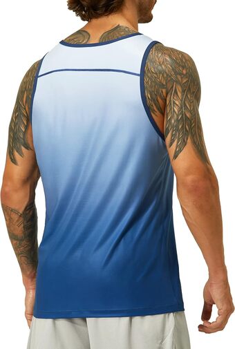 Men's quick-dry tank top in Navy Gradient, perfect for workouts at the gym, running, or training.