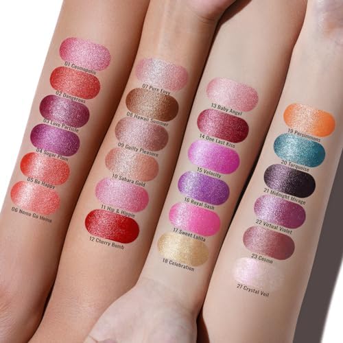 Oulac Light Pink Lipstick for Women with Metallic 3D Shine