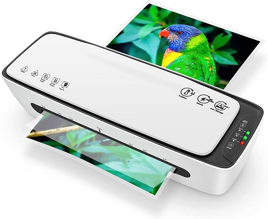 Laminator Machine with Laminating Sheets A4 Portable Thermal Lamination 9-Inch Laminate for Personal Office School Home Use, 6 in 1 Laminater Quick Warm Up Never Jam