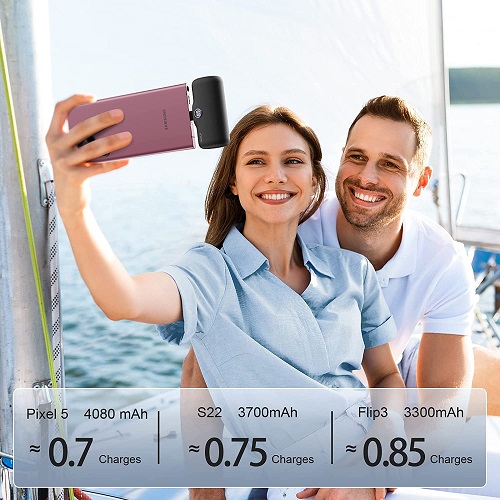 iWALK LinkPod Portable Charger,PD USB C Power Bank [2022 Upgrade] Fast Charging Docking Battery with LED Display Compatible with Samsung S22,S20,S10,Note 20/10,LG,Oculus Quest,Android Phones,Black