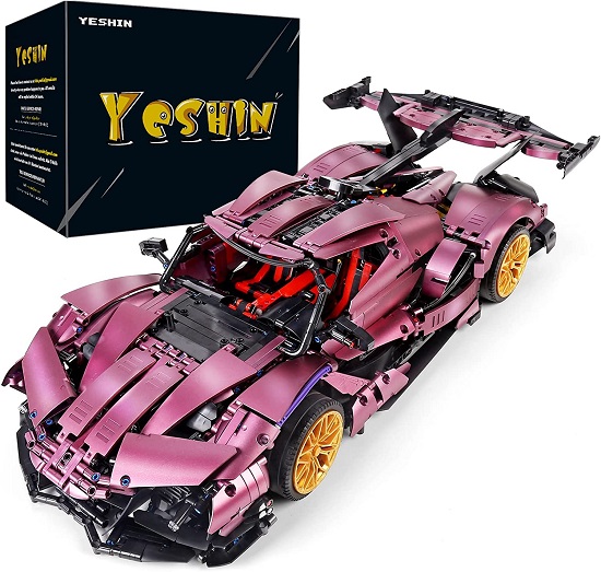YESHIN Apello IE Super car MOC Building Kit and Engineering Toy, Adult Collectible Sports Car Technique Car Building Kit, 1:8 Scale Racing Sports Car Model for Adults Men Teens, New 2022(3668Pcs)