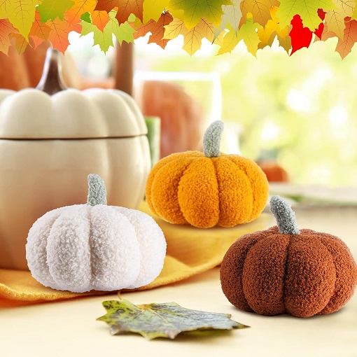 Namalu Soft Plush Pumpkin Throw Pillows for Fall Decoration