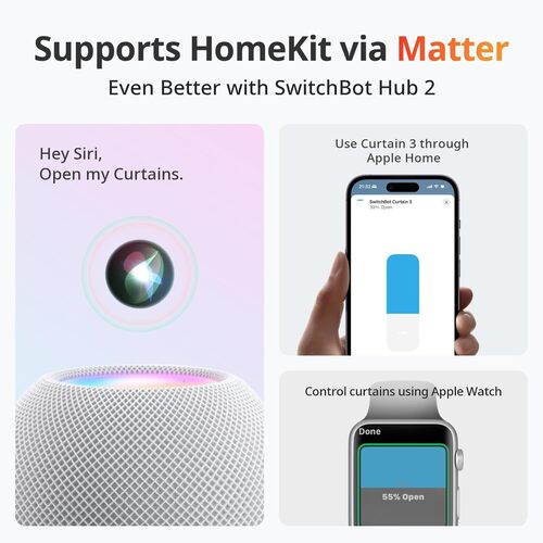 Automatic Curtain Opener Work with Alexa Google Home