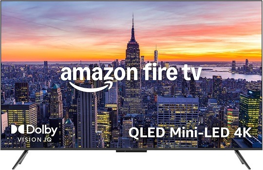 QLED 4K UHD smart TV, Amazon Fire TV 55" Omni Mini-LED Series, Dolby Vision IQ, 144hz gaming mode, Ambient Experience