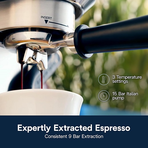 De'Longhi Dedica Maestro Plus Espresso Machine in Stainless Steel Finish
