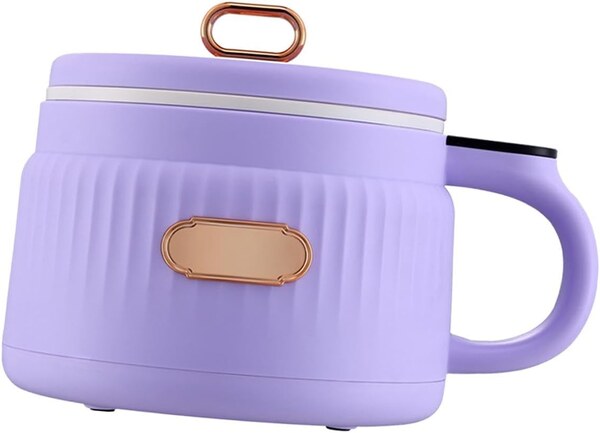 gazechimp Small Rice Cooker Electric Pot 1.6L Violet
