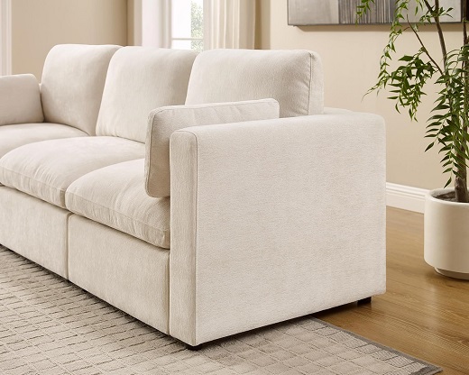 Spacious Sectional Sofa with Convenient Storage Ottoman